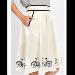 Comme Toi Anthropologie Bicycle MIDI Skirt